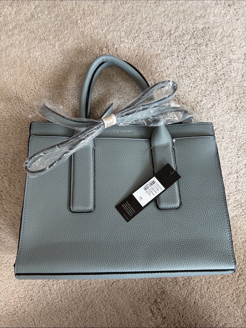 Tahari Structured Tote in Light Grey